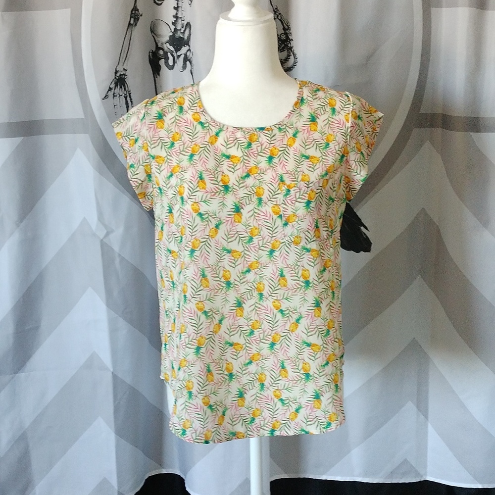 Tropical Pineapple blouse